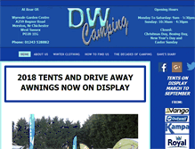 Tablet Screenshot of dwcamping.co.uk